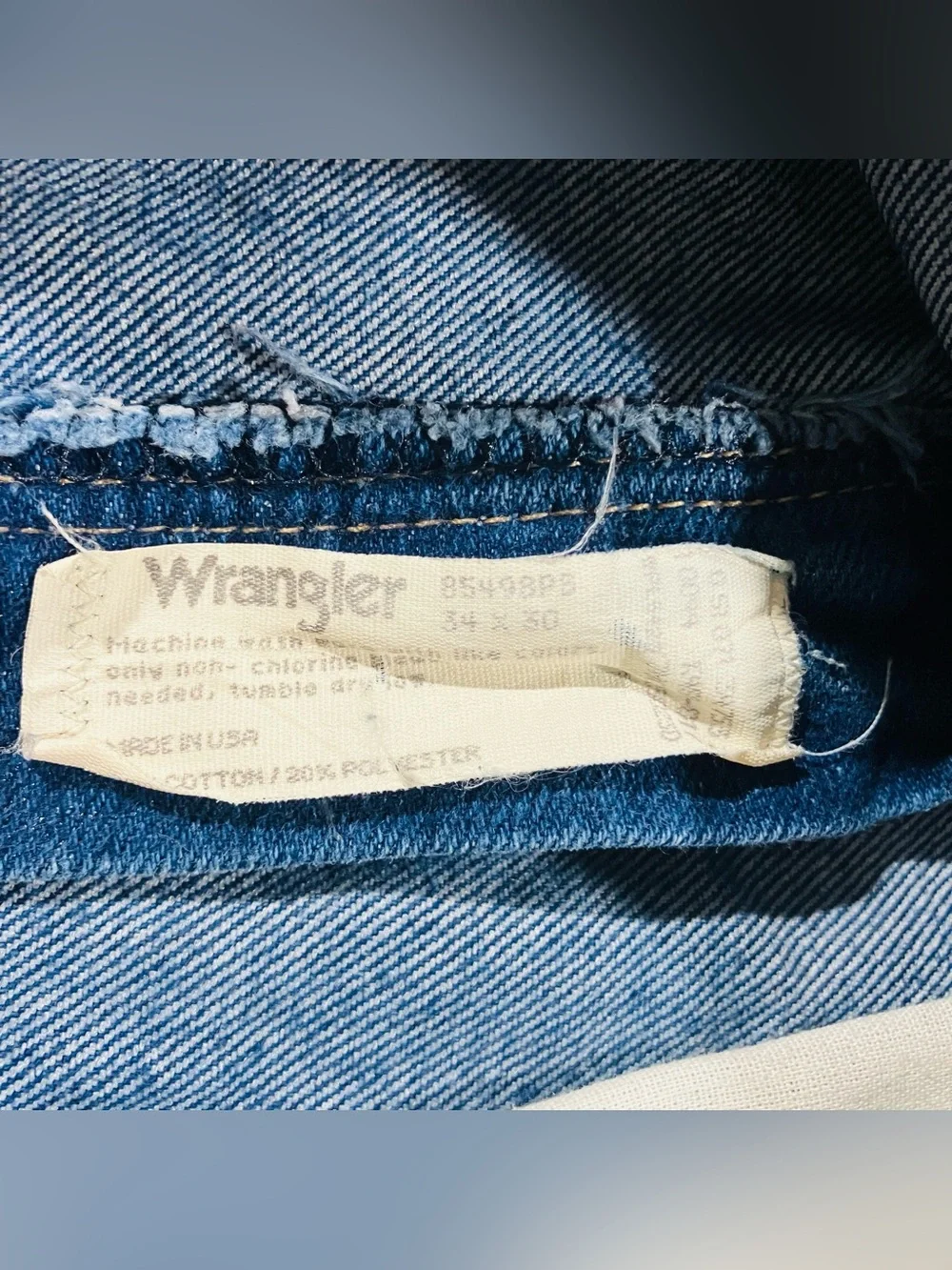 Vintage 80s Wrangler Men’s Regular Fit Denim Jeans 34” X 30”